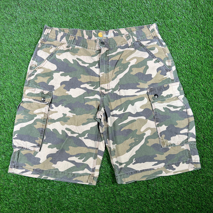 Carhartt Camo Cargo Shorts Size 38 USED v16868