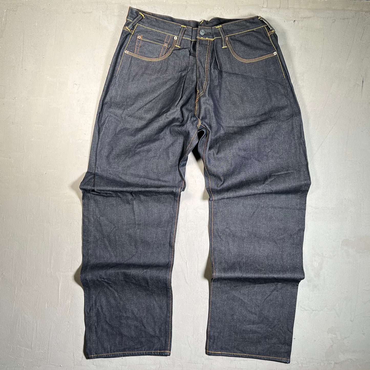 Evisu Indigo Yellow Arch Denim Size 36 (Tailored) USED x17659