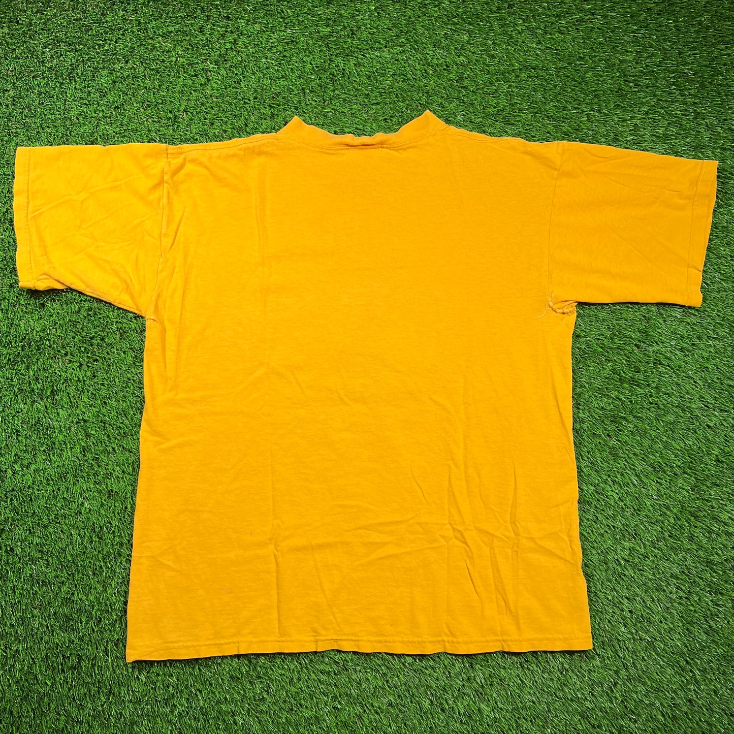 Y2K Spongebob Yellow Big Face Tee Size Large USED v18561
