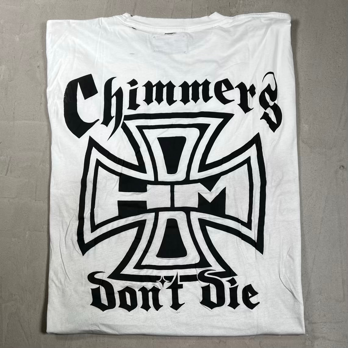 HMDD Chimmers Dont Die White Tee Size Large NEW x18502