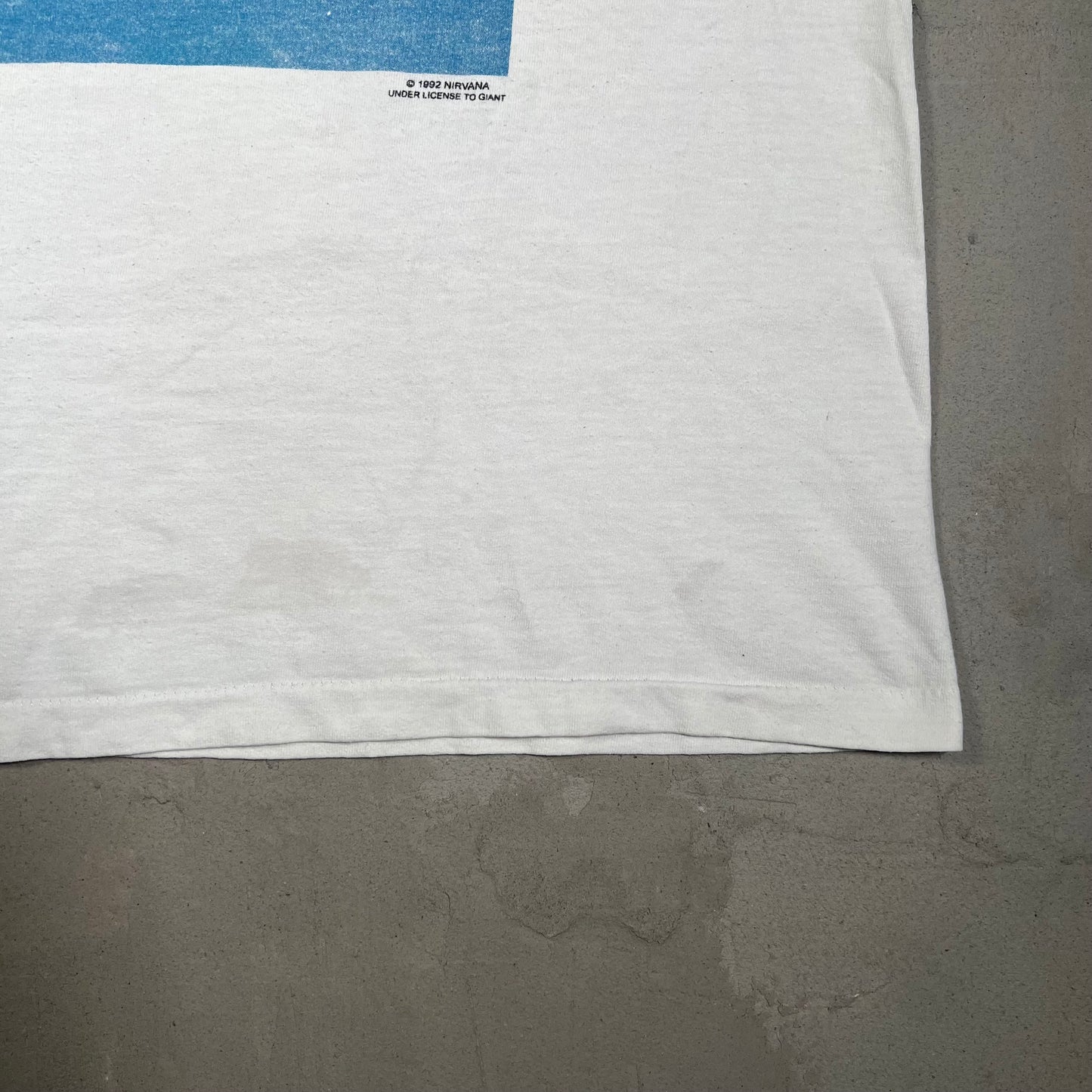 1992 Nirvana Nevermind Album Cover Giant Tag White Tee Size XL USED v19076