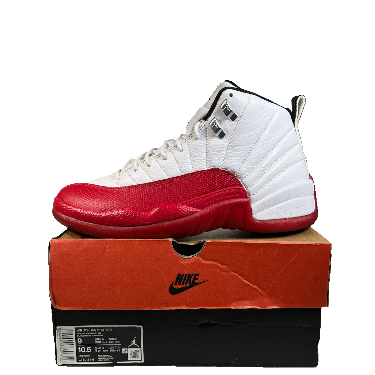 Jordan 12 Cherry (2023) Size 9 USED s23086