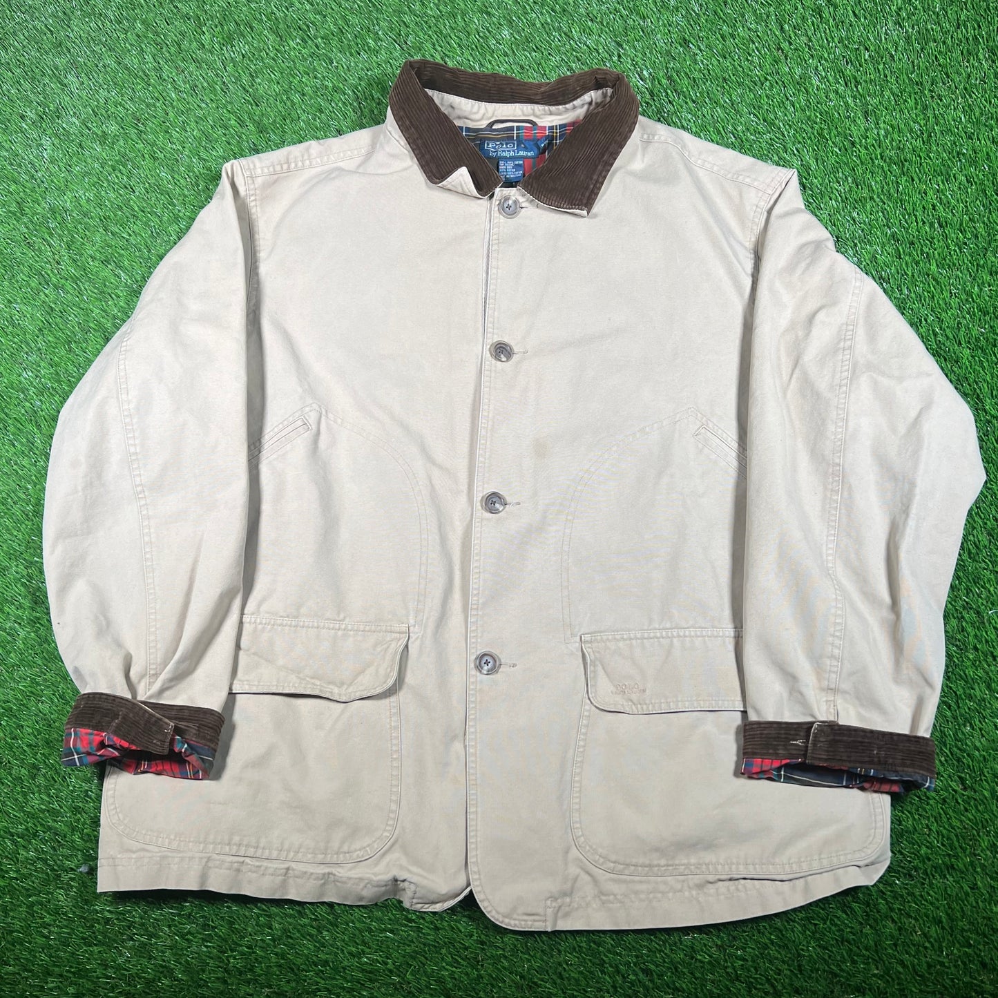 Ralph Lauren Polo Canvas Tan Barn Coat Size XL USED v18116