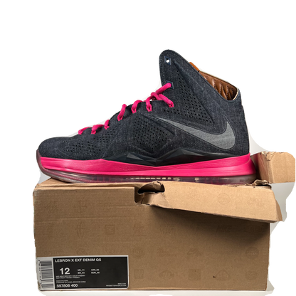 Nike Lebron X EXT Denim (2013) Size 12 USED s20776