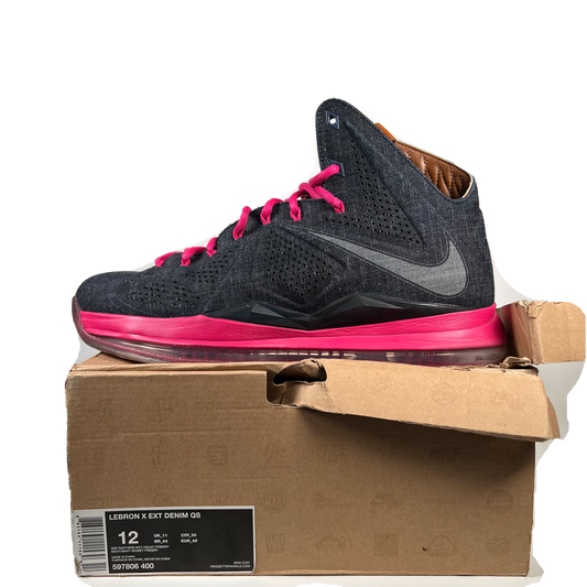 Nike Lebron X EXT Denim (2013) Size 12 USED s20776