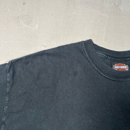2004 Harley Davidson Hawaii Distressed Black Tee Size XL USED v18980