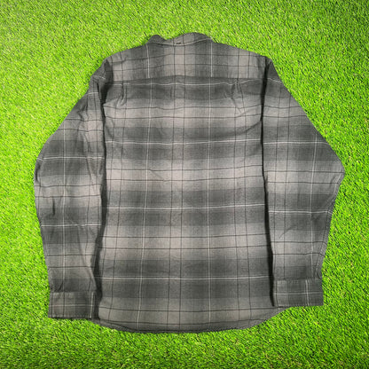 Supreme Shadow Plaid Flannel Black Size Large USED x15898