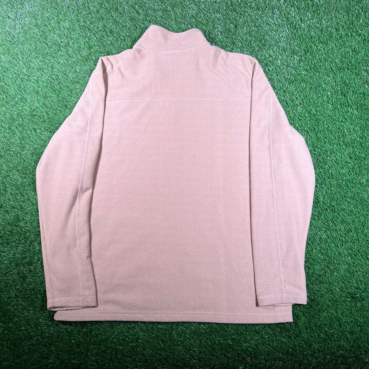 North Face Tan Fleece Zip Up Longsleeve Size XL USED v17791