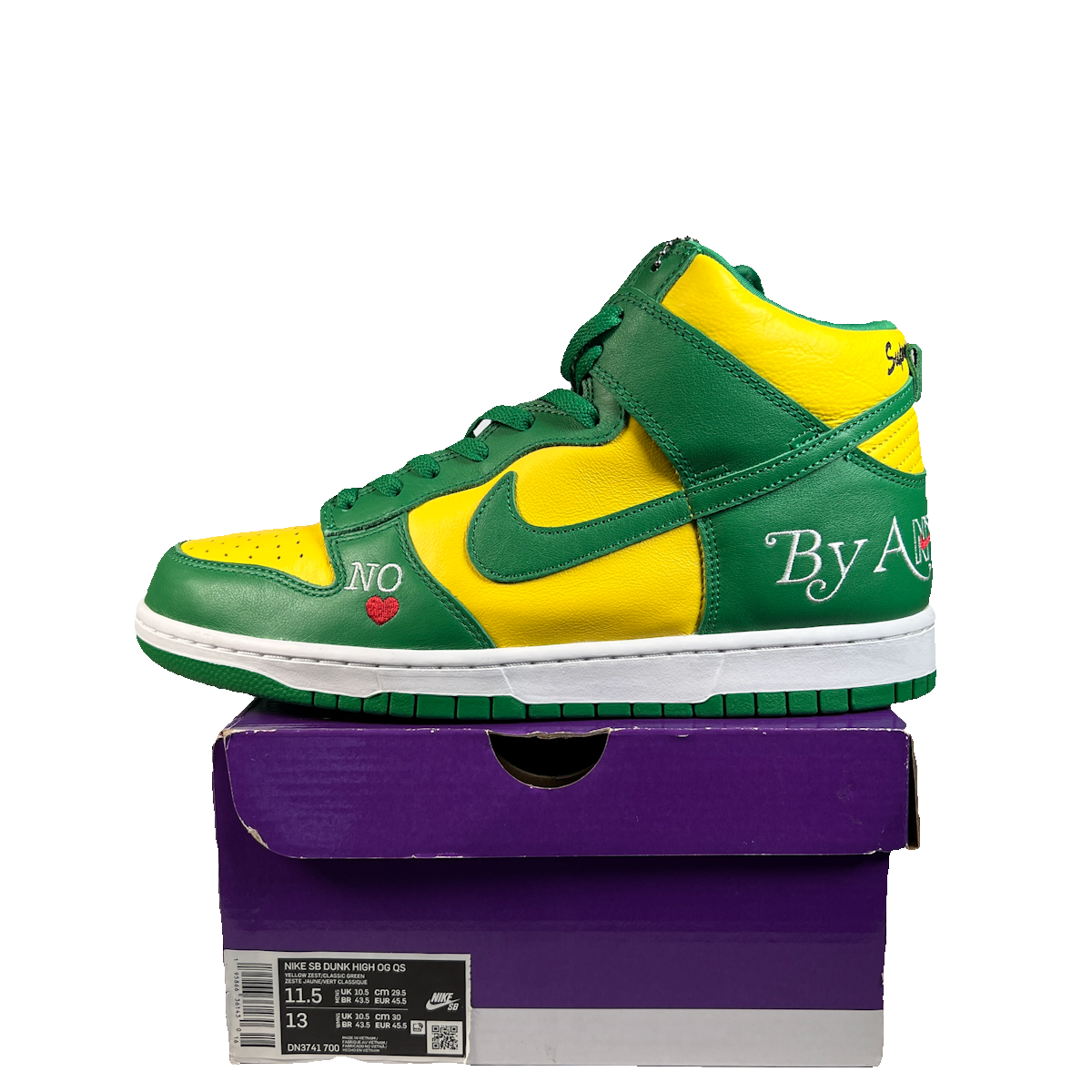 Nike SB Dunk High Supreme Brazil (2022) Size 11.5 NEW s23183