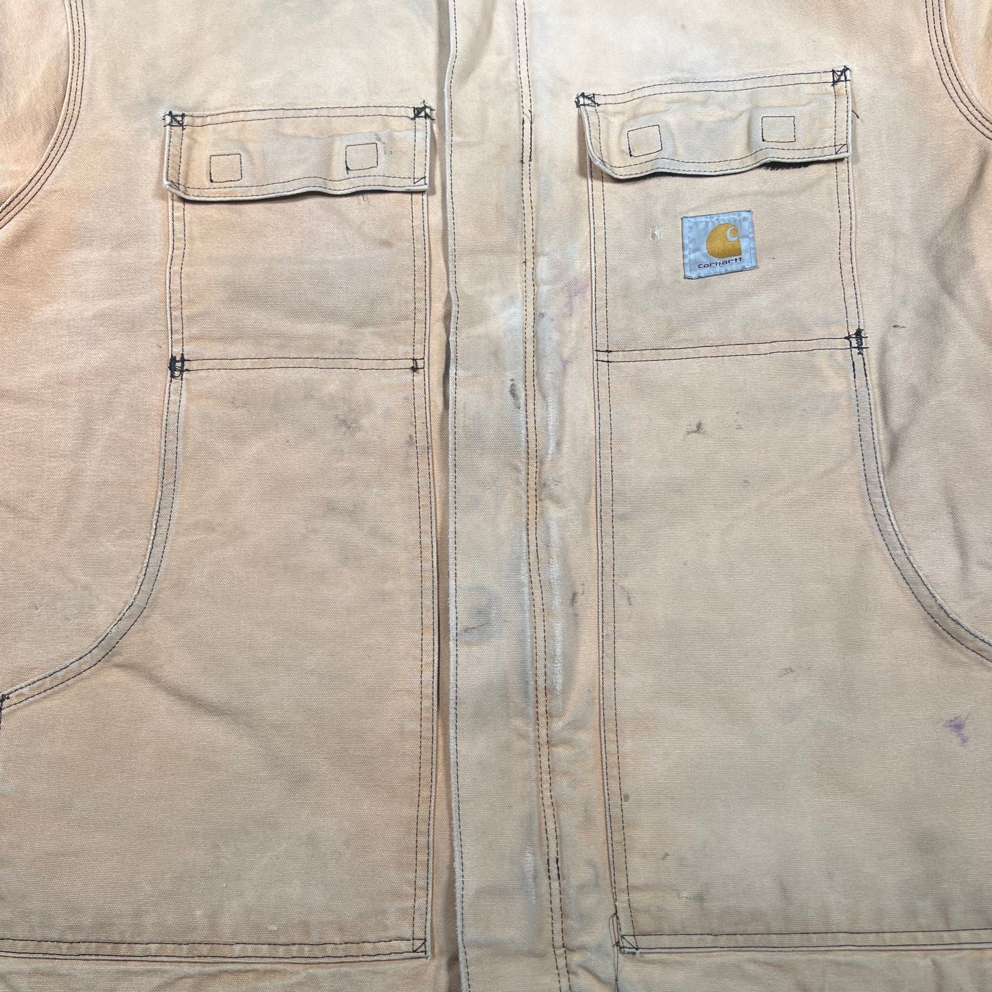 1990s Carhartt Beige Arctic Jacket Size XL USED v17594