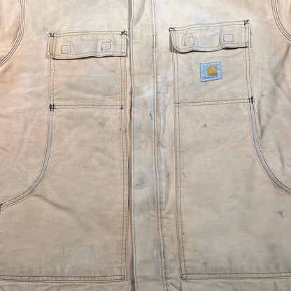1990s Carhartt Beige Arctic Jacket Size XL USED v17594
