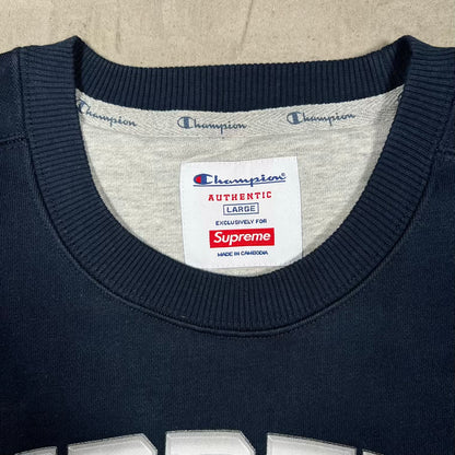 Supreme Champion Chrome Crewneck Navy (2019) Size Large NEW x18979