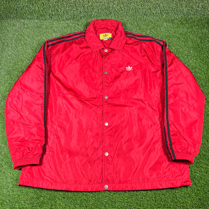 Adidas x Gucci Red Coaches Jacket Size 54 (XL) USED x14690