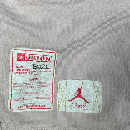 Jordan x Union Cream Sweat Shorts Size Medium USED x14311