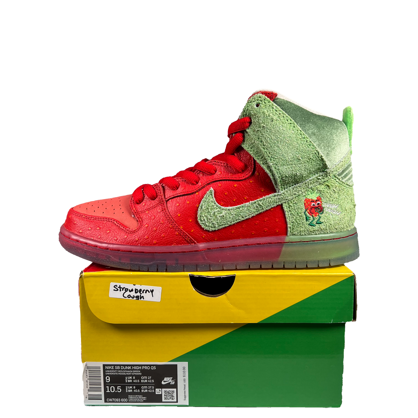 Nike SB Dunk High Strawberry Cough (2021) Size 9 NEW s19656