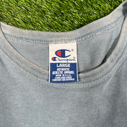1996 Atlanta Olympic Blue Champion Tee Size Large USED v17101
