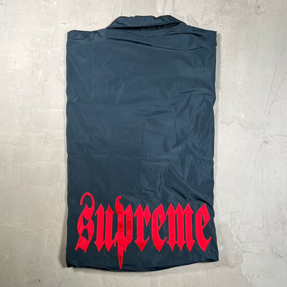 Supreme Navy Blue Coaches Button Up Jacket (2026) Size Large USED x18846