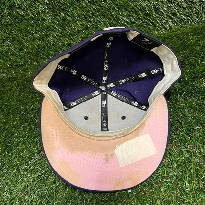 World Series New Era Arizona Diamondbacks '01 Patch Purple Hat Size 7 5/8 USED v16158