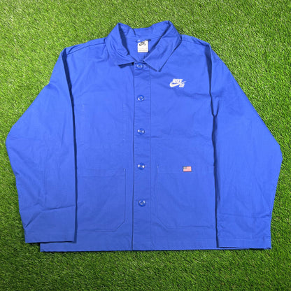 Nike SB Team USA 2024 Paris Olympics Chore Blue Jacket Size Small USED v18903