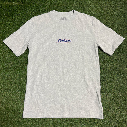 Palace Grey Logo Tee Size Small USED x13862