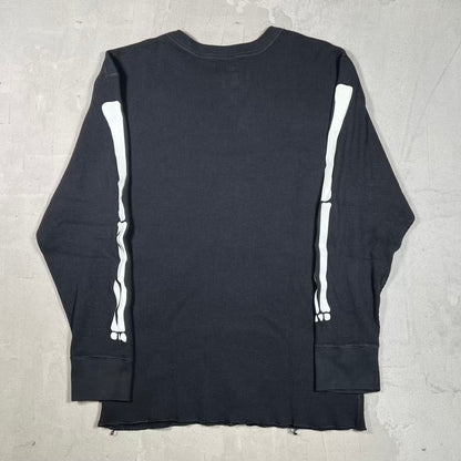 Supreme Hanes Black Thermal Longsleeve Size Large USED x18689