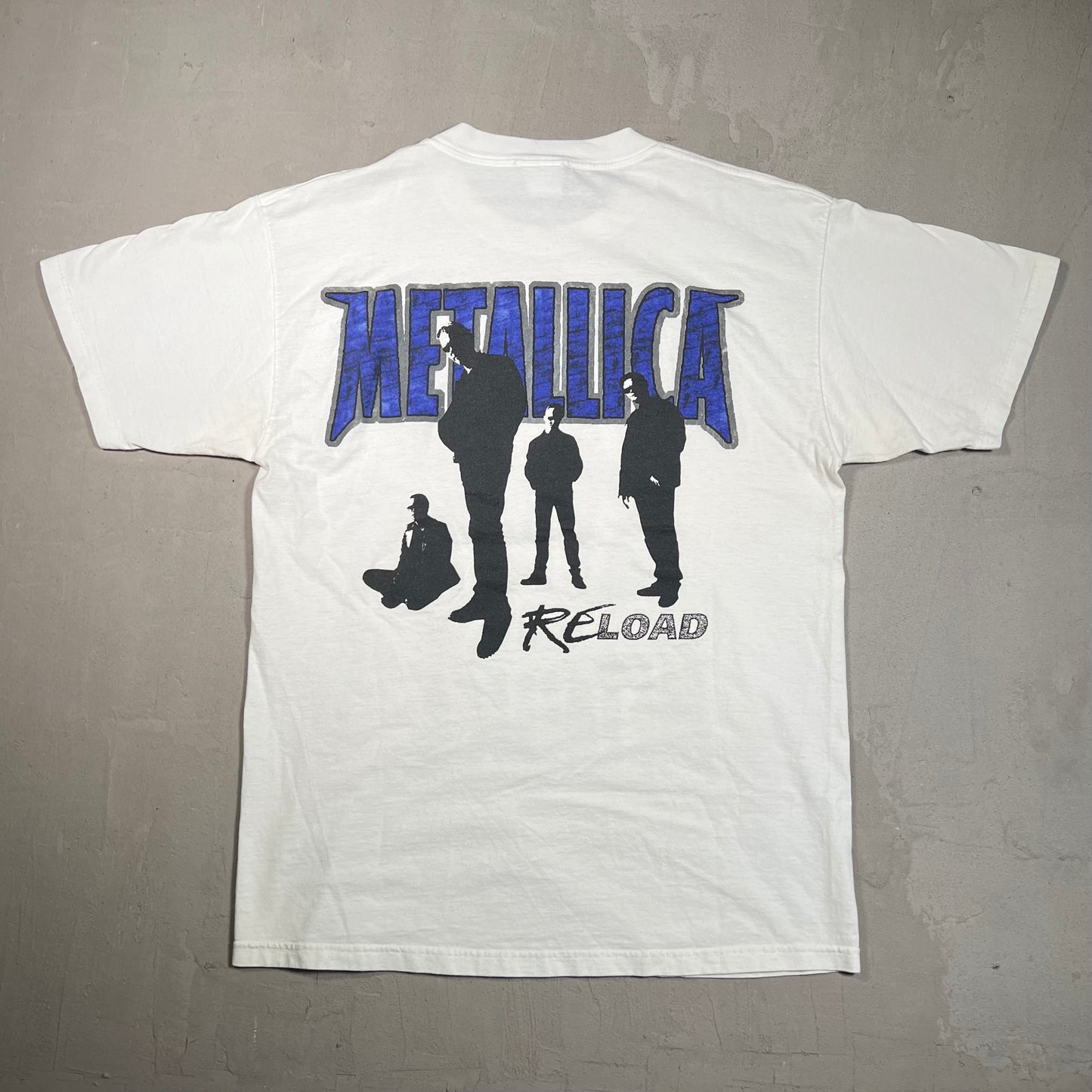 1998 Metallica Reload White Tee Size Large USED v15973