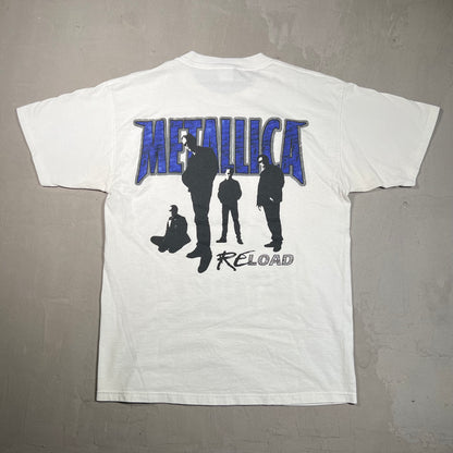 1998 Metallica Reload White Tee Size Large USED v15973