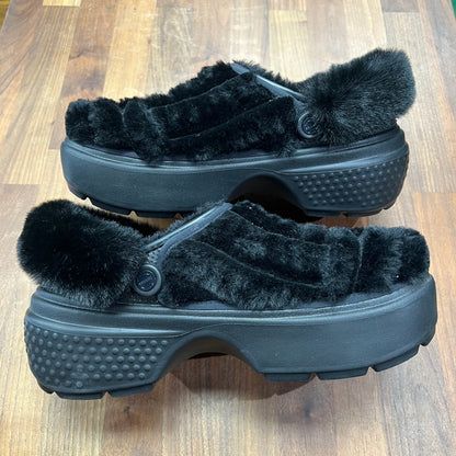 Crocs Stomp Quilted Clog Black Size 12 USED s16281