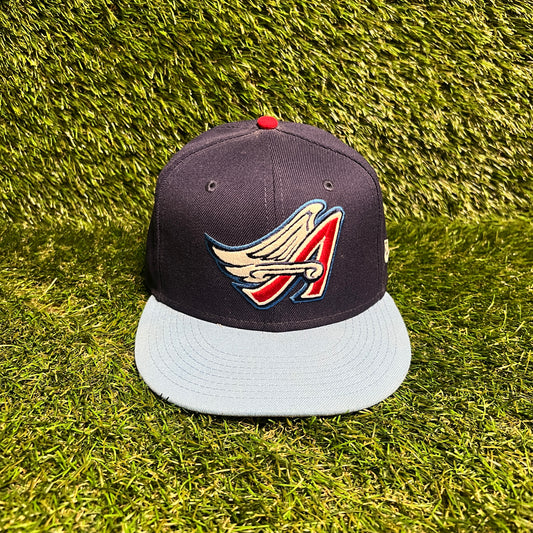 New Era Los Angeles Anaheim Angels Red Logo Blue Hat Size 7 1/2 USED v16004