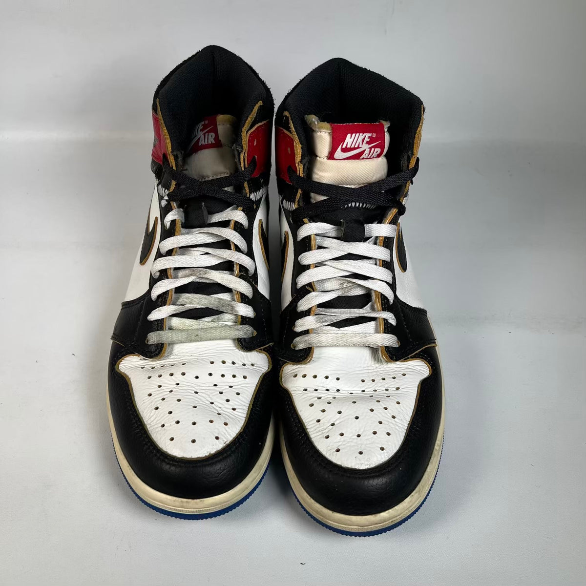 Jordan 1 High Fragment Union Varsity Red Sport Royal (2025) Size 9 USED s23647