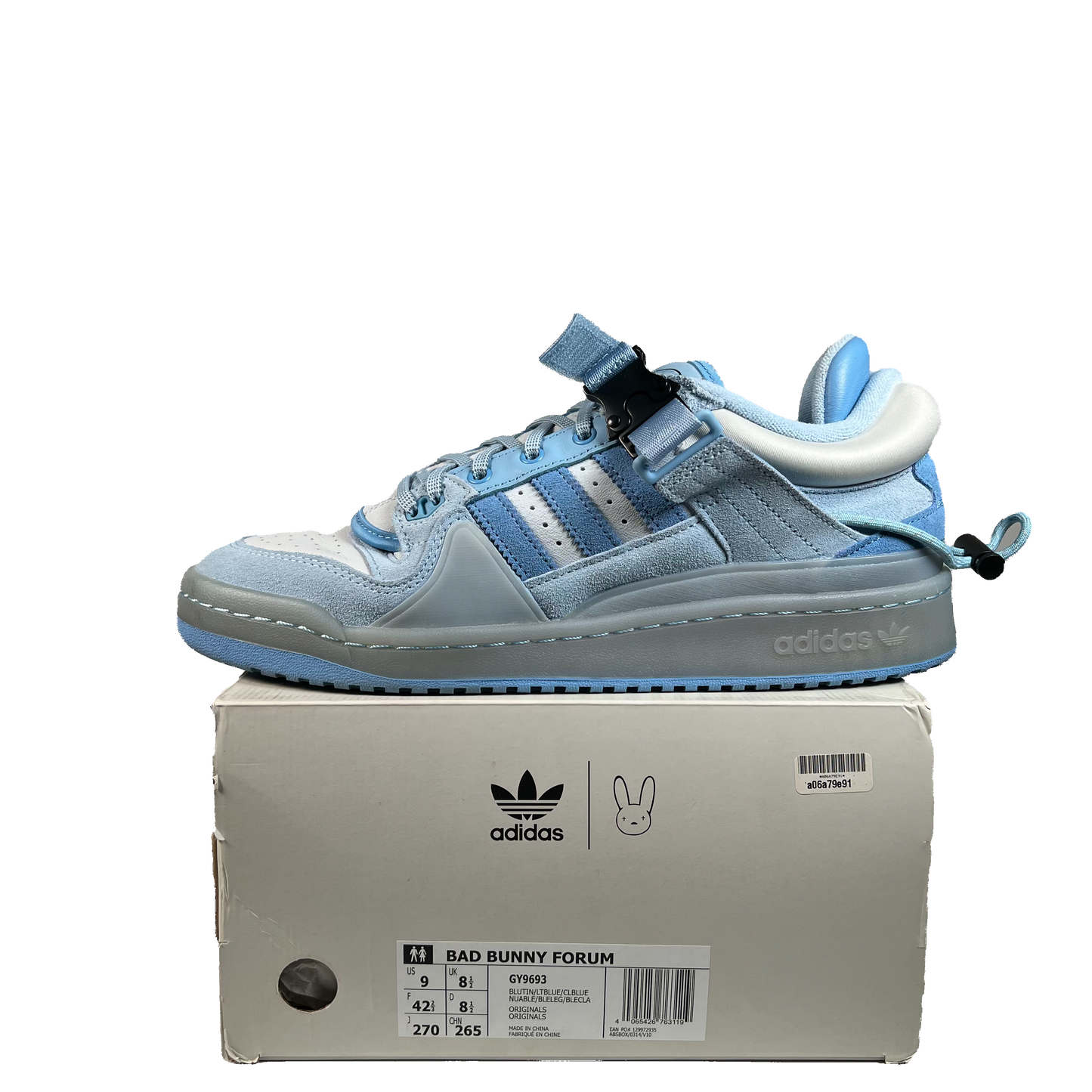 Adidas Forum Bad Bunny Blue Tint (2022) Size 9 USED s21920
