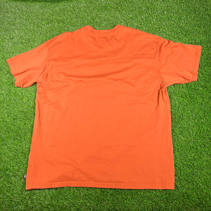 Nike SB Simple Logo Orange Tee Size XL USED v18096