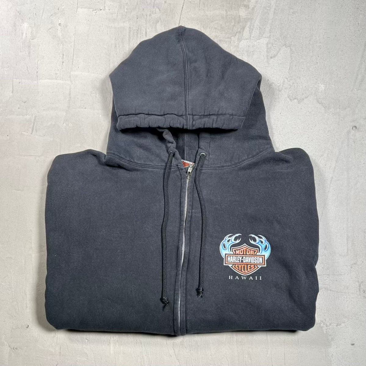 2014 Harley Davidson Honolulu Hawaii Black Zip Up Hoodie Size XL USED v20143
