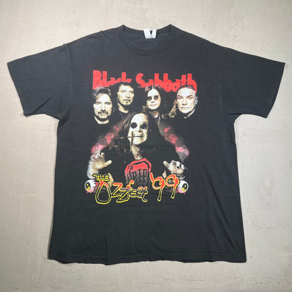 1999 The OzzFest Black Sabbath Rob Zombie Concert Black Tee Size XL USED v19457