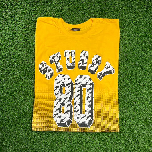 Stussy Yellow International Tee Size Large USED x16455