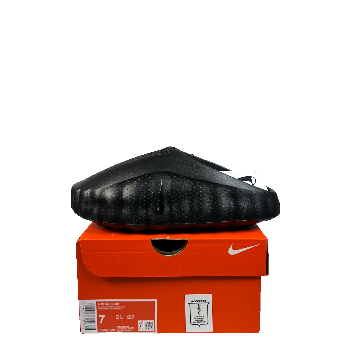 Nike Mind 001 Slide Triple Black (2026) Size 7 NEW s23237