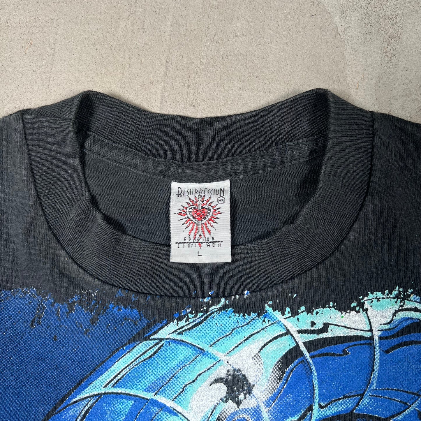 Spiderman Bootleg Mask Reveal Black Tee Size Large USED v19323