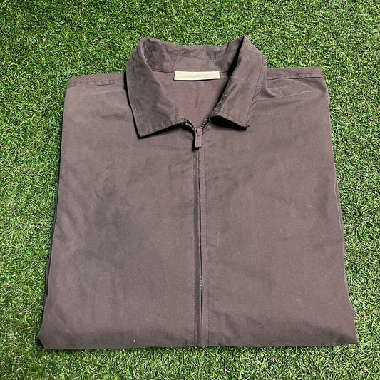 Fear of God FOG Essentials Brownish Zip Up Jacket Size Medium USED x13829