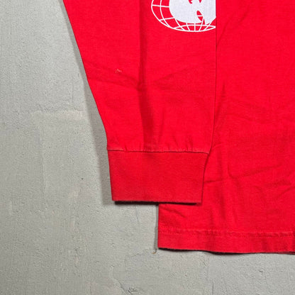 Y2K Wu Wear Red Longsleeve Size XL USED v19154