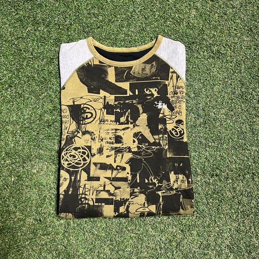 Y2K Stussy x Futura Reversible Baseball Tee Size Small USED x13520