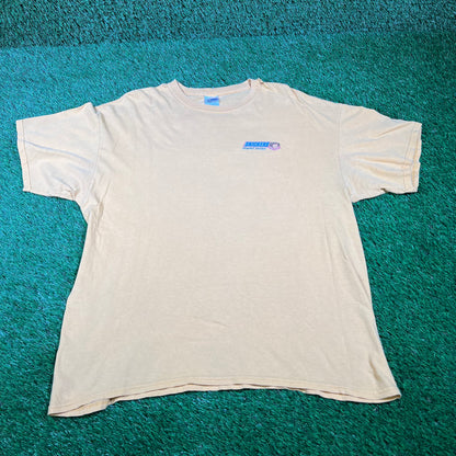 Y2K Snickers Training Wheels Yellow Tee Size XL USED v16584