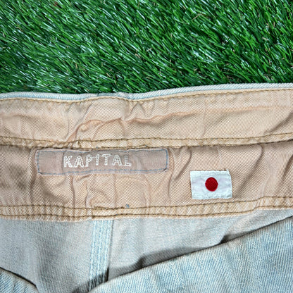 Kapital Light Washed Blue Denim MPS Shorts Size 1 (small) USED x14692