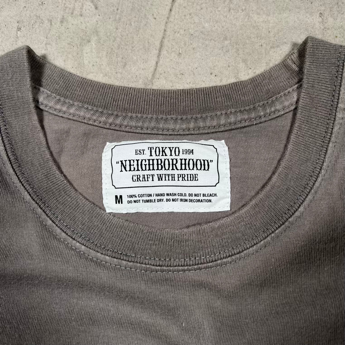 Neighborhood NERD No One Ever Really Dies Grey Longsleeve Size Medium USED x18117
