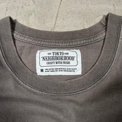 Neighborhood NERD No One Ever Really Dies Grey Longsleeve Size Medium USED x18117