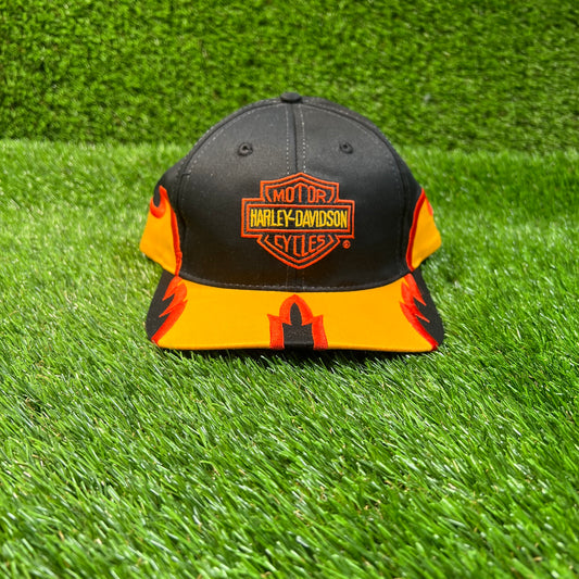 Harley Davidson Logo Black/Yellow Hat NEW v18855