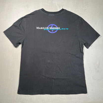 1998 Vintage Marilyn Manson Long Hard Road Tee black Size XL USED v13954