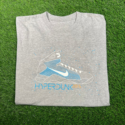 2015 Nike Grey HyperDunk Marty McFly Tee Size Medium USED v18059