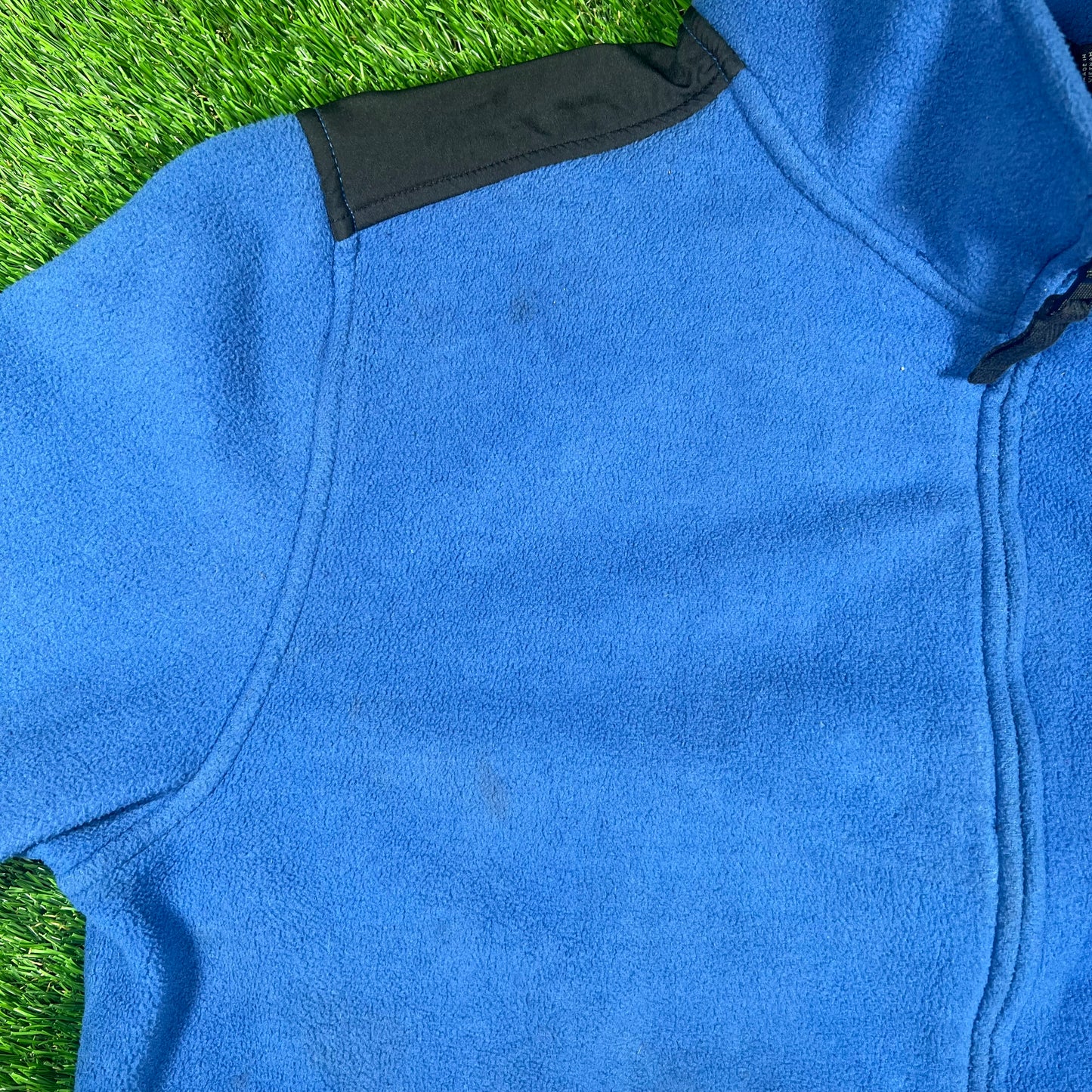 Y2K Nautica Blue Full Zip Fleece Size Medium USED v17987