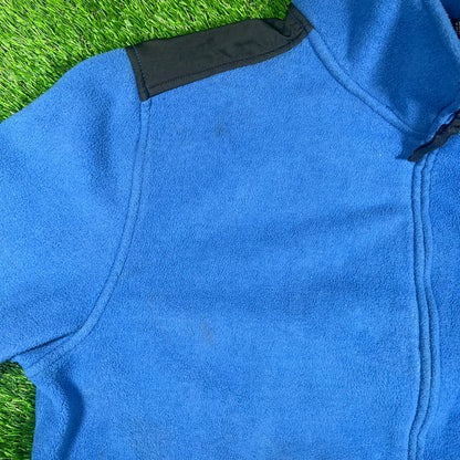 Y2K Nautica Blue Full Zip Fleece Size Medium USED v17987