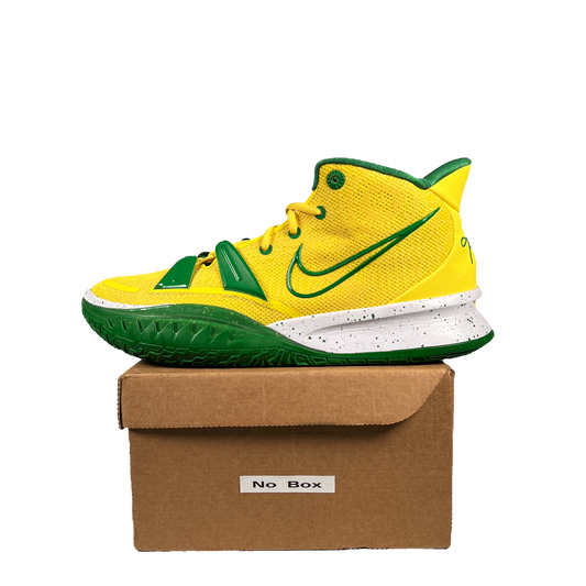 Nike Kyrie 7 Oregon Ducks Yellow Strike PE Size 12 USED s17073